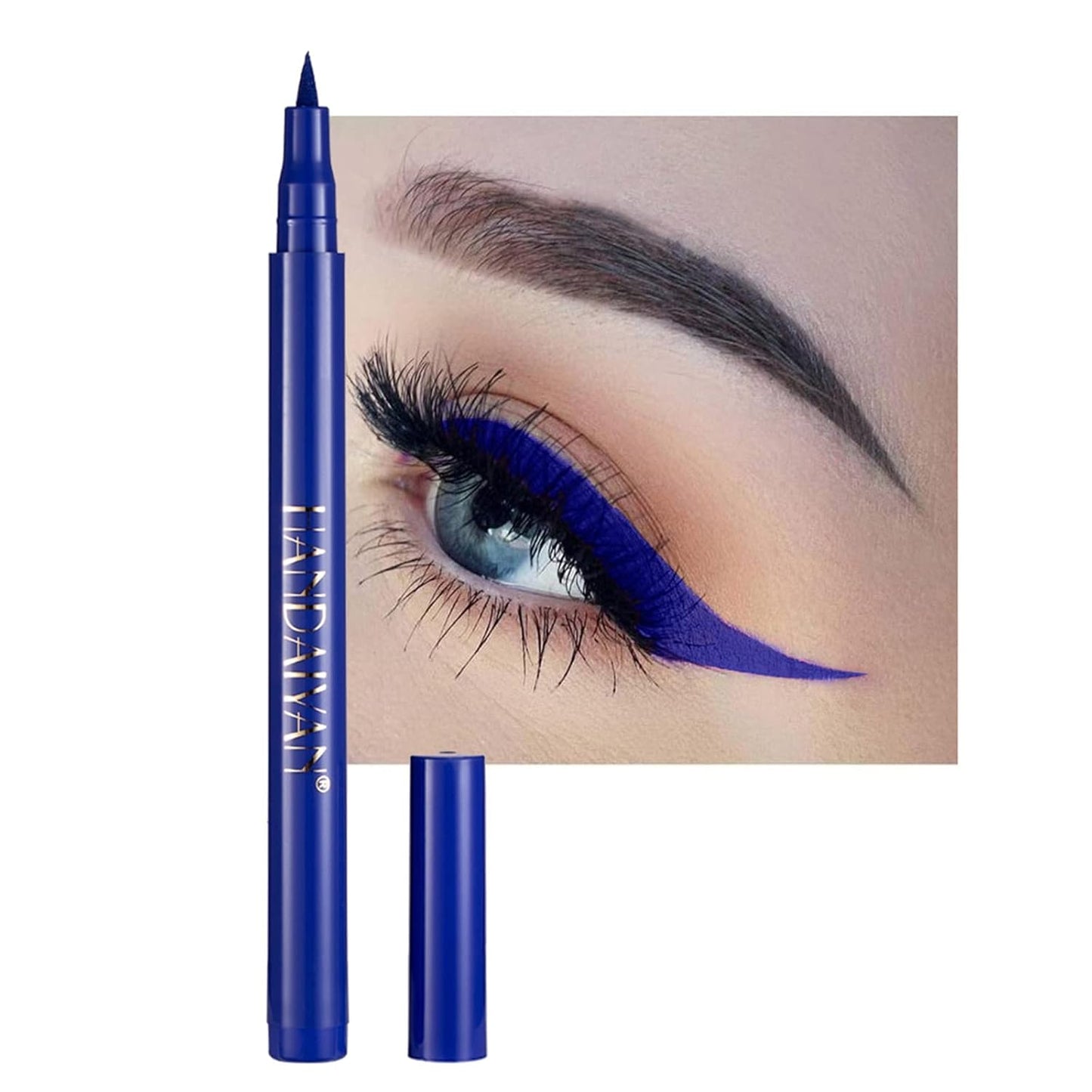 Liquid Vegan Eyeliner, Colorful Neon Eyeliner Pencil, Long-Lasting, Waterproof, Smudge Proof, Sharp Tip, Quick Dry, Easy Cleansing Makeup Gift for Women (Sky Blue#5)