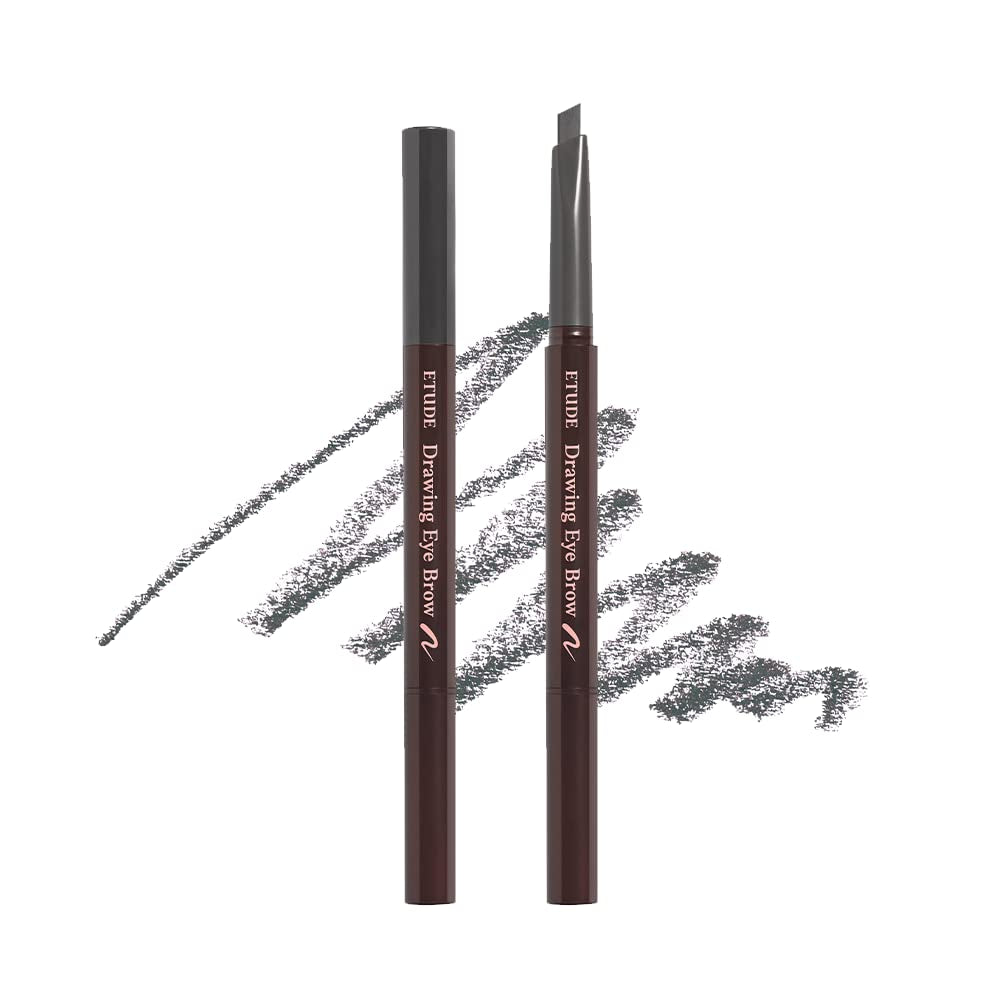 ETUDE Drawing Eye Brow #2 Grey Brown | Long Lasting Eyebrow Pencil for Soft Textured Natural Daily Look Eyebrow Makeup