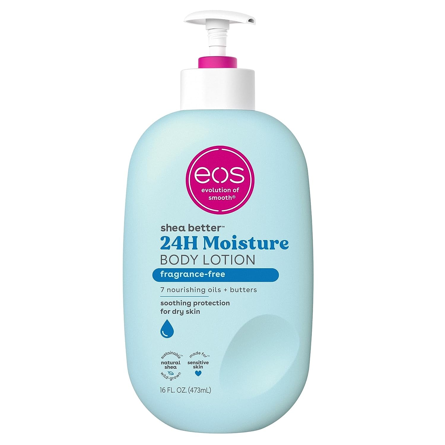 Eos Shea Better Body Lotion- Vanilla Cashmere, 24-Hour Moisture Skin Care, Lightweight & Non-Greasy, Made with Natural Shea, Vegan, 16 Fl Oz
