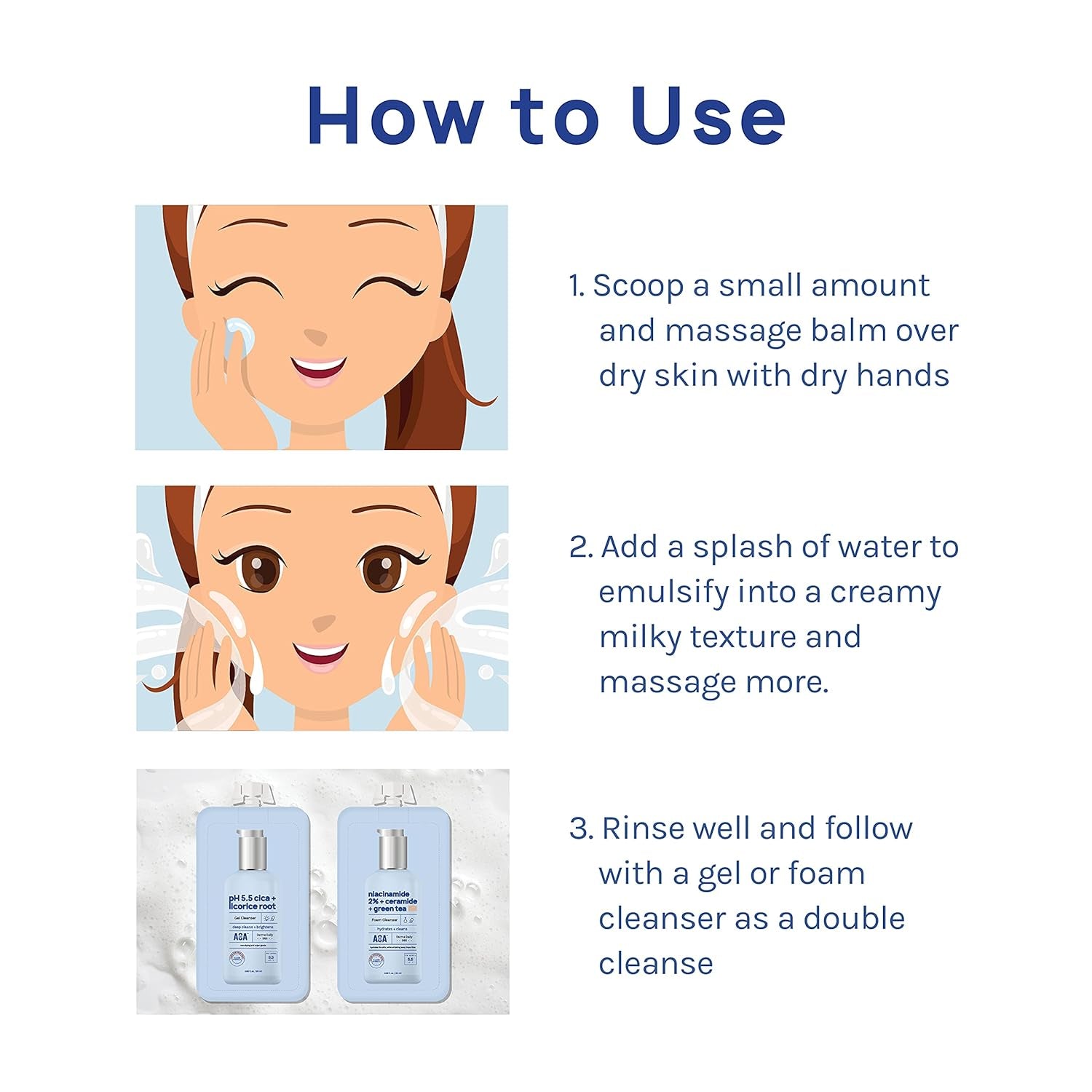 AOA STUDIO Skin Green Tea & Vitamin E Cleansing Balm, Melting Balm to Oil for Makeup Remover, Double Cleansing, Face Wash Cleanser All Skin Type 3.38 Fl Oz, 100 Ml