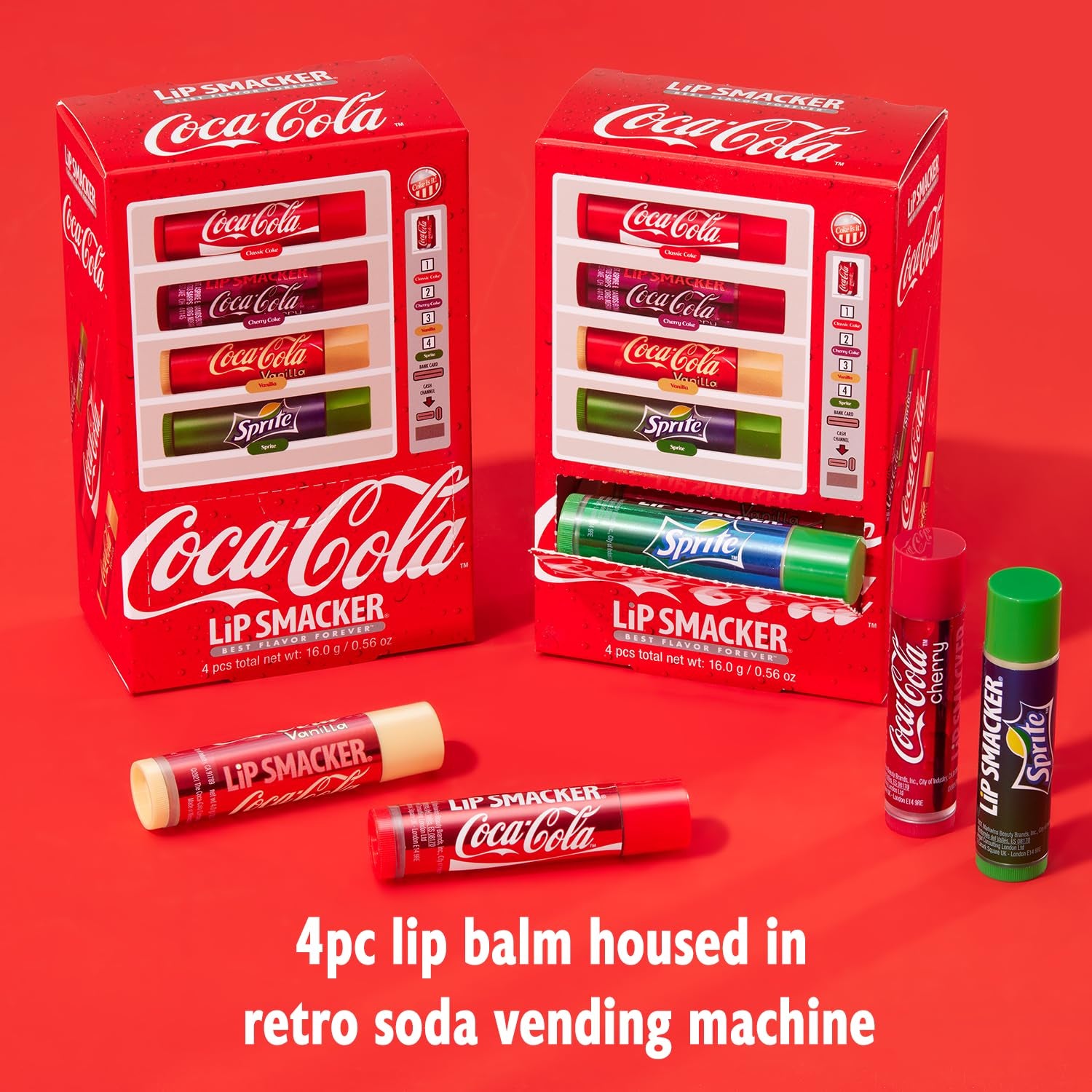 Lip Smacker Coca Cola Collection, Lip Balm Made for Kids - Coca Cola Lip Balm Vending Machine