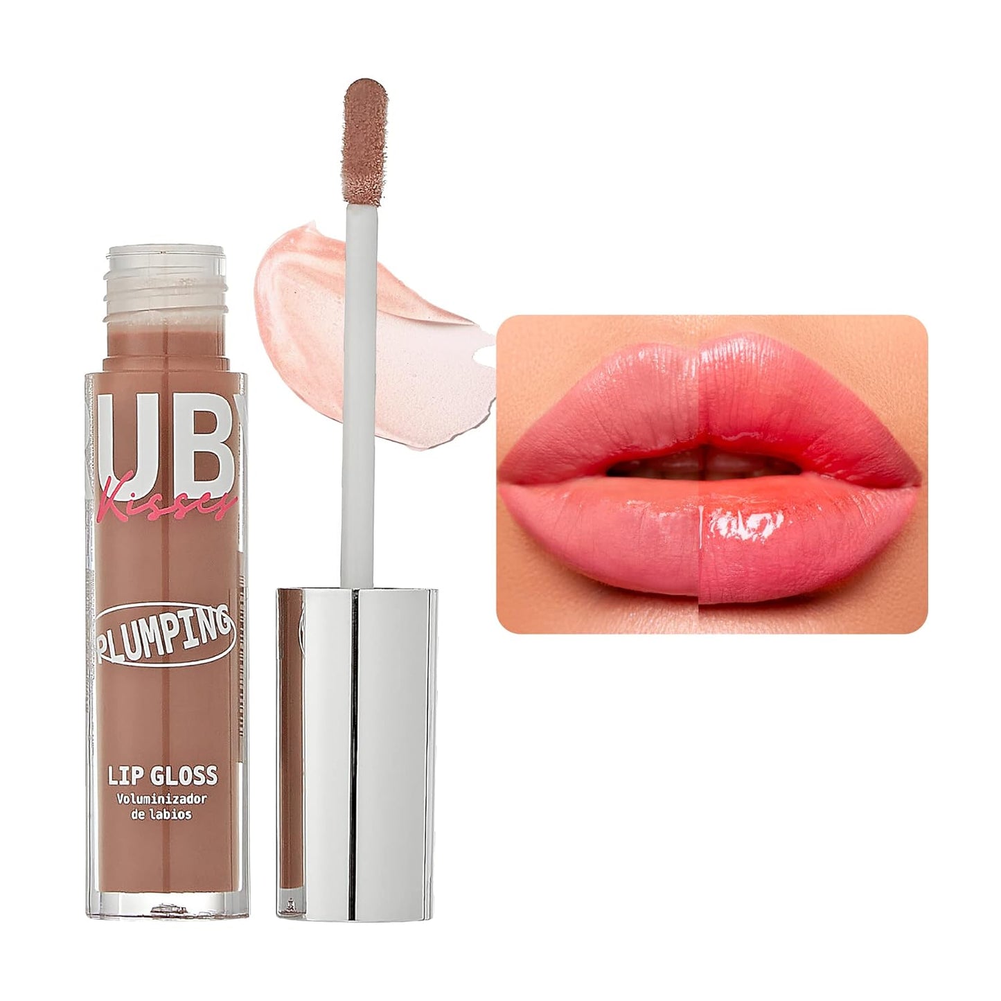 Ruby Kisses Plumping Lip Gloss – Hydrating, Voluminous, High-Shine, Cruelty-Free Lip Plumper, Smoothing, Instinct Lip Maximizer, 4 Colors, 0.15 FL Oz. (CLEAR)
