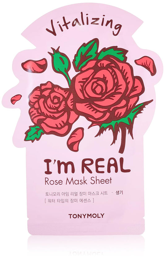 TONYMOLY I'M Real Rose Hydrating Mask Sheet, Pack of 1