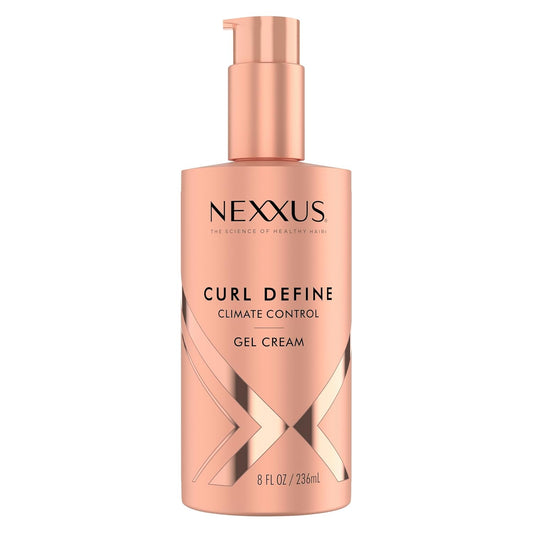 Nexxus Climate Control Gel Cream Curl Define for Cashmere Curls, with Styleprotect Technology 8 Oz