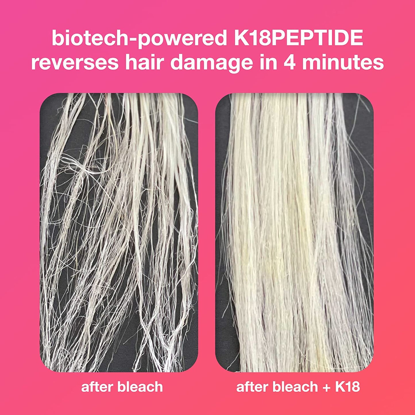 K18 Leave-In Molecular Hair Mask, Repairs Dry or Damaged Hair, Reverse Hair Damage from Bleach, Color, Chemical Services & Heat