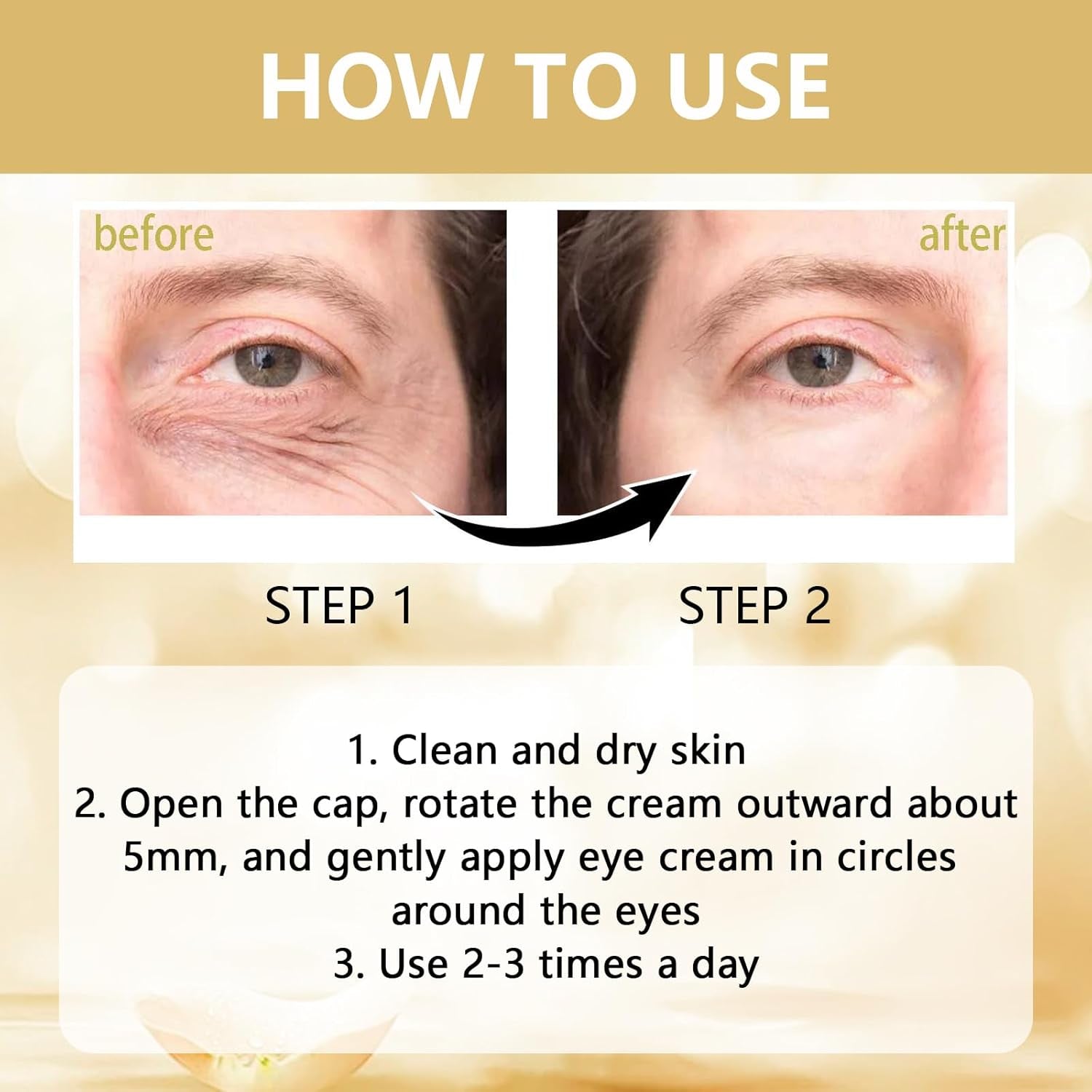 COSMOO Snail Peptide Advanced under Eye Cream for Dark Circles, with Snail Mucin, Advanced Snail Eye Stick for Puffiness & Bags, Reduce Wrinkles, Fine Lines, Moisturizating Skin