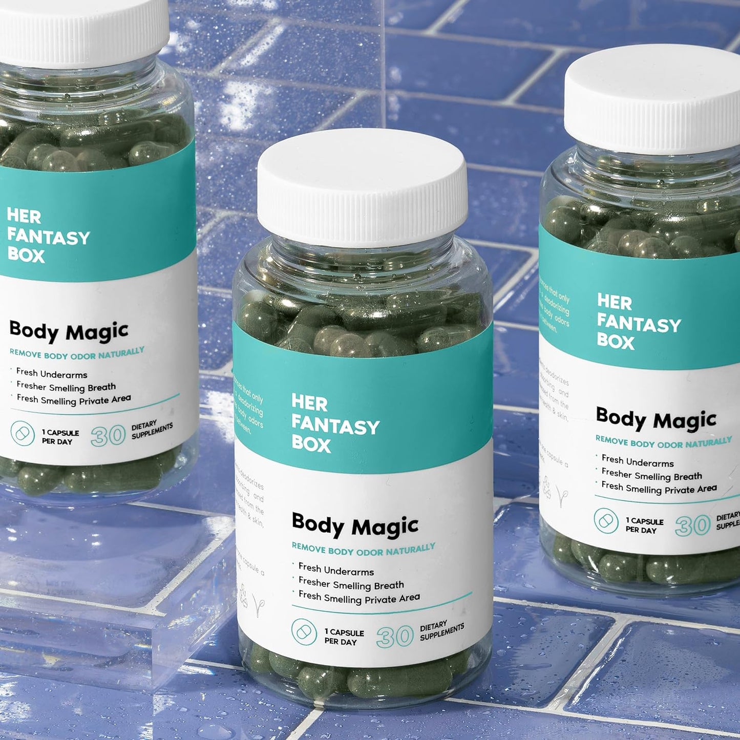 Body Magic Chlorophyll Capsules - 30 Vegan Capsules for Detox, Digestion, Gut Health, Skin Support, and Oily Skin - Natural Energy Booster (200 Mg) (100Mg) (200Mg)