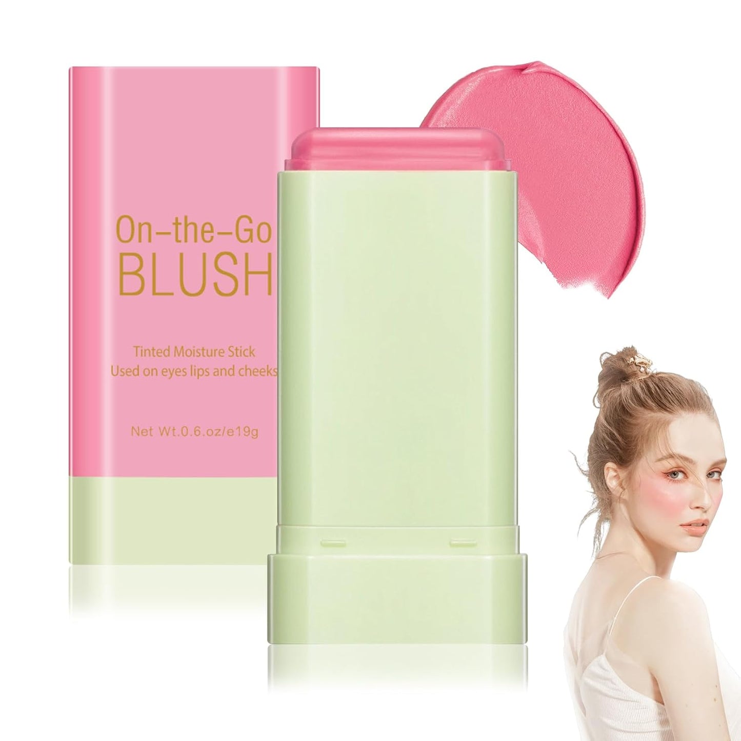 4 Colors Blush Palette for Cheeks,Face Matte Contour Blush Makeup Palette,Buildable Shimmer Facial Cheek Blusher Shades,Blendable Cosmetic Makeup Blush with Blush Brush 01