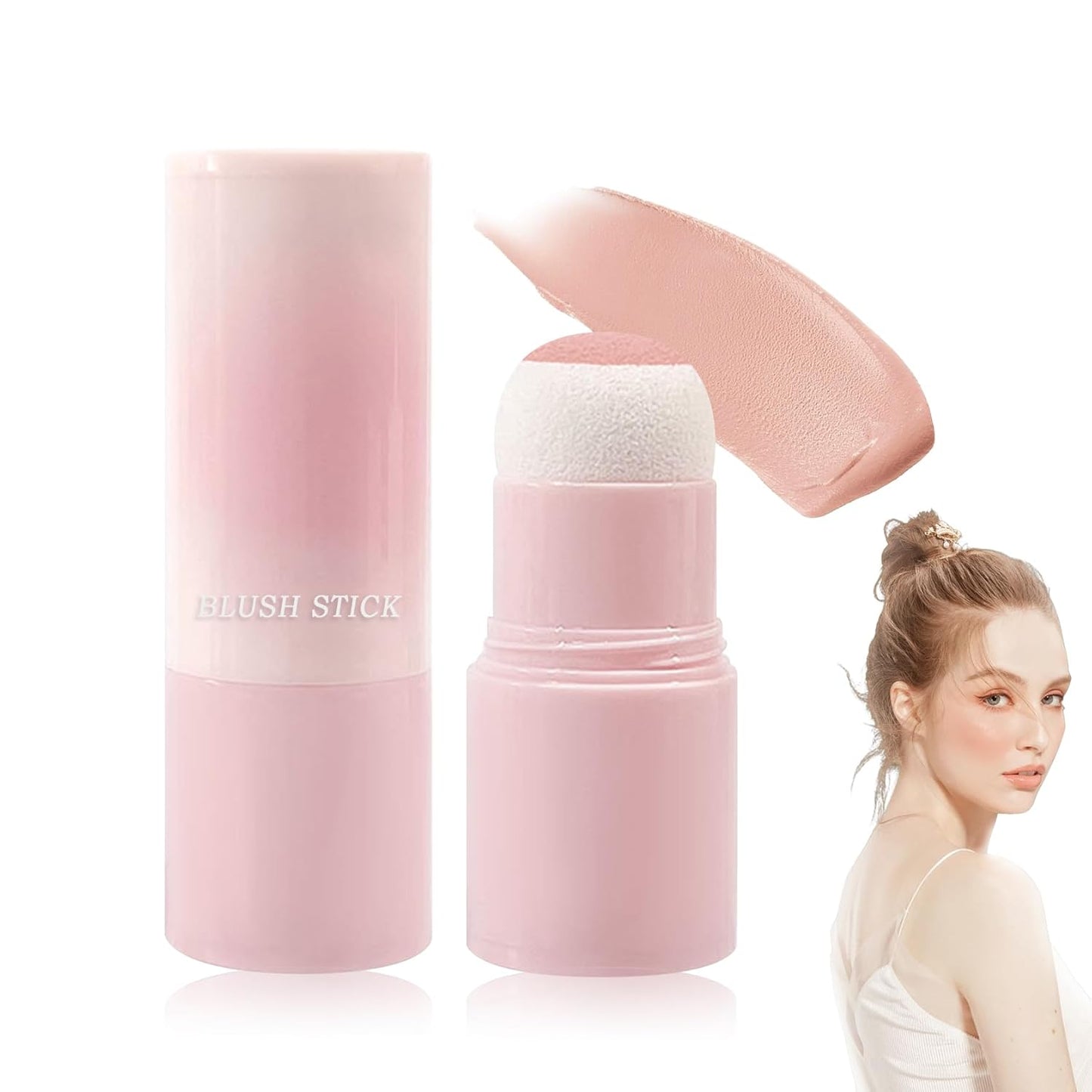 4 Colors Blush Palette for Cheeks,Face Matte Contour Blush Makeup Palette,Buildable Shimmer Facial Cheek Blusher Shades,Blendable Cosmetic Makeup Blush with Blush Brush 01