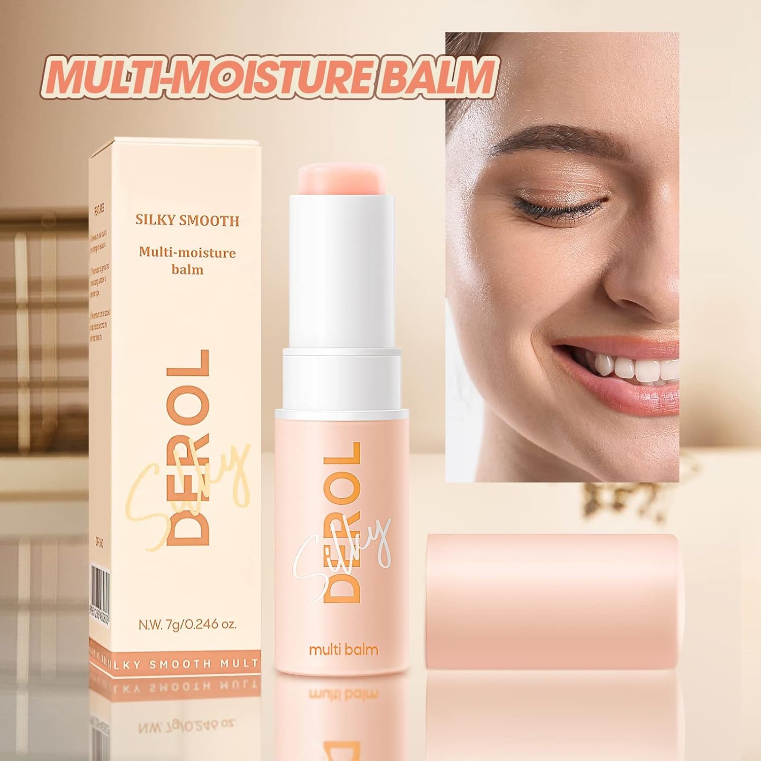 2PCS Wrinkle Repair Moisturizing Multi Balm Stick, Anti-Wrinkle Face Balm Eye Balm Body Hydrating Face Moisturizer, Wrinkle Balm Stick Face Skin Collagen Moisturizer for Dry Skin (7G/0.246 Oz)
