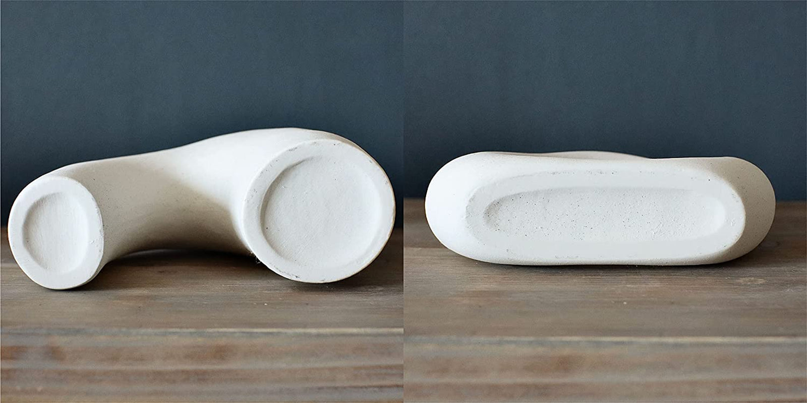 Carrot'S Den Donut Vase, Set of 2 - Minimalist Nordic, White Ceramic Hollow Donut Vase Decor | Table Centerpiece, Olive Plant, Wedding, Living Room, Bookshelf, Office, Modern Home, Entryway, Console