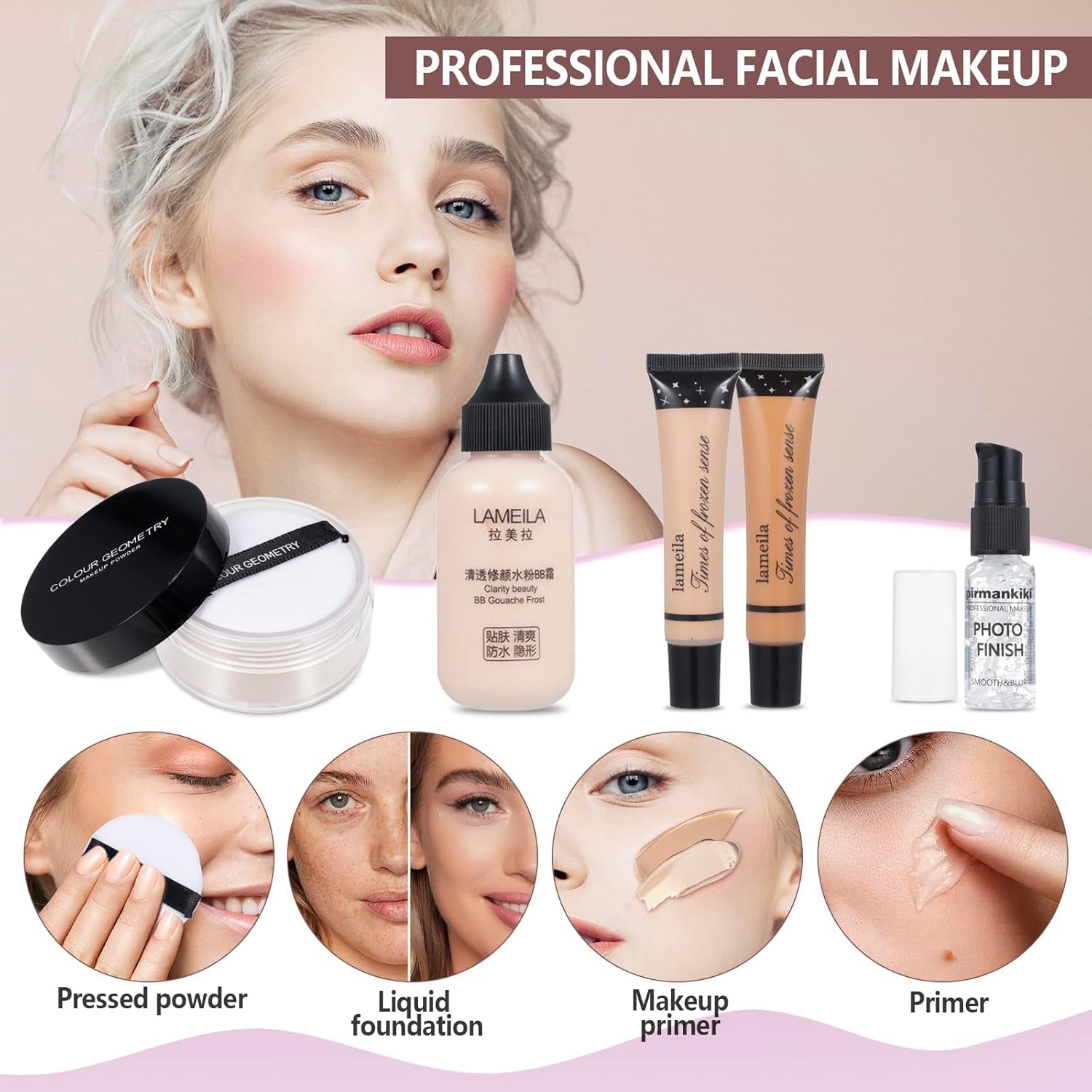 All in One Makeup Kit for Women Full Kit, Makeup Gift Set for Women & Girls, Travel Makeup Set, Professional Makeup Kit Includes Eyeshadow Lipstick Brow Pencil Eyeliner Brush Set Etc