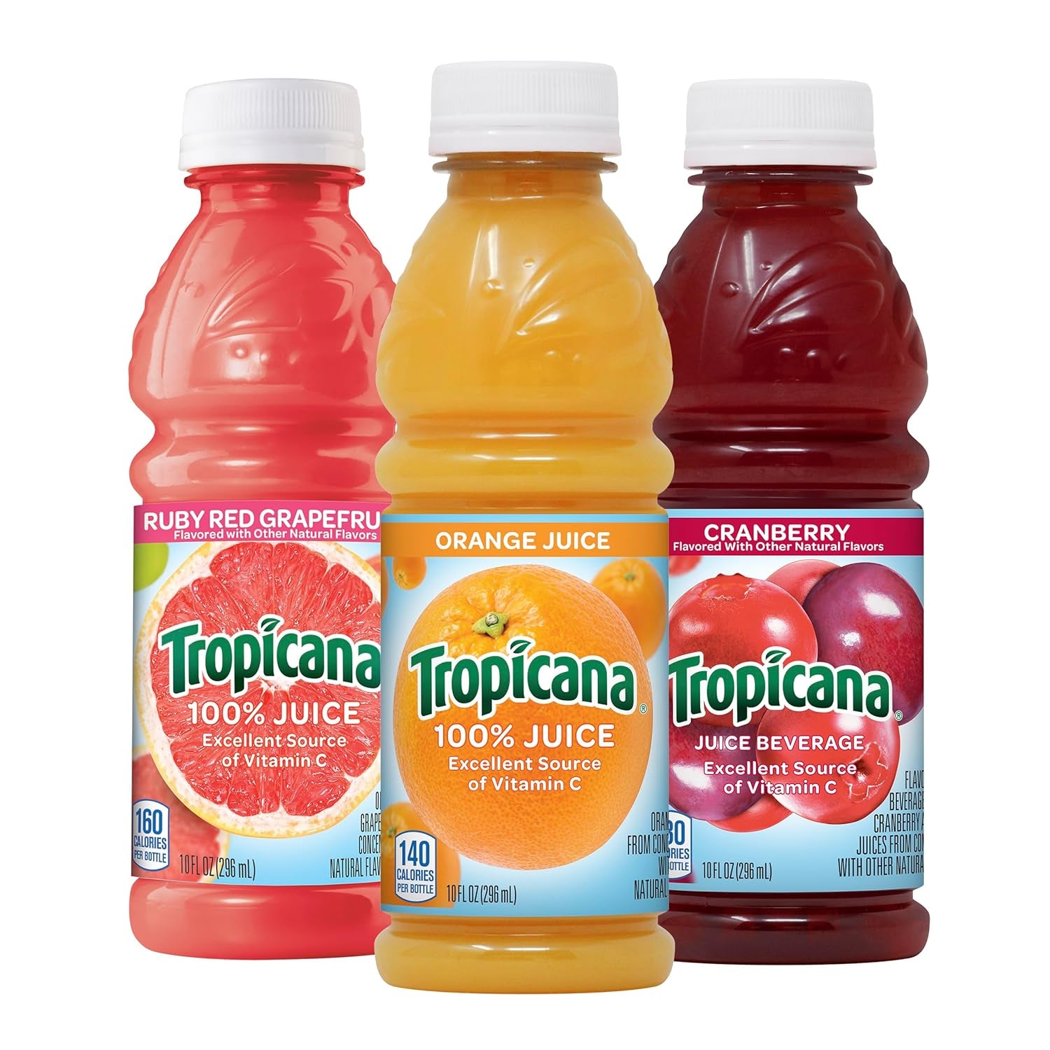 Tropicana 100% Juice, Orange Strawberry, 10 Fl Oz Bottle (Pack of 24)