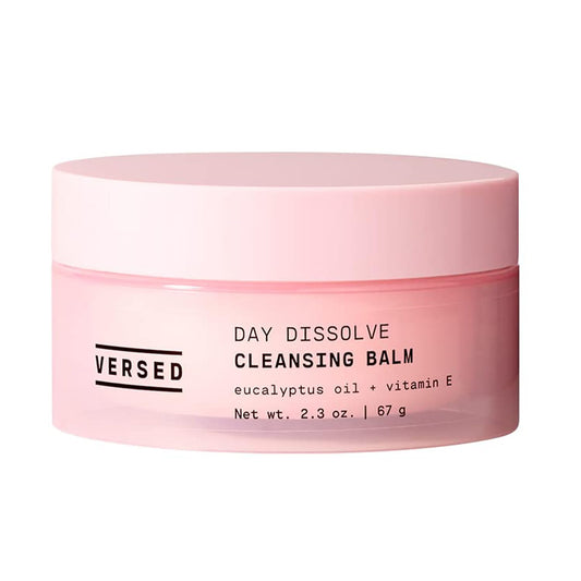 Versed Day Dissolve Cleansing Balm - Makeup Melting Balm Infused with Vitamin E + Eucalyptus Oil to Calm Skin - Oil Based Double Cleanser with Avocado + Jojoba Oil (2.3 Oz)