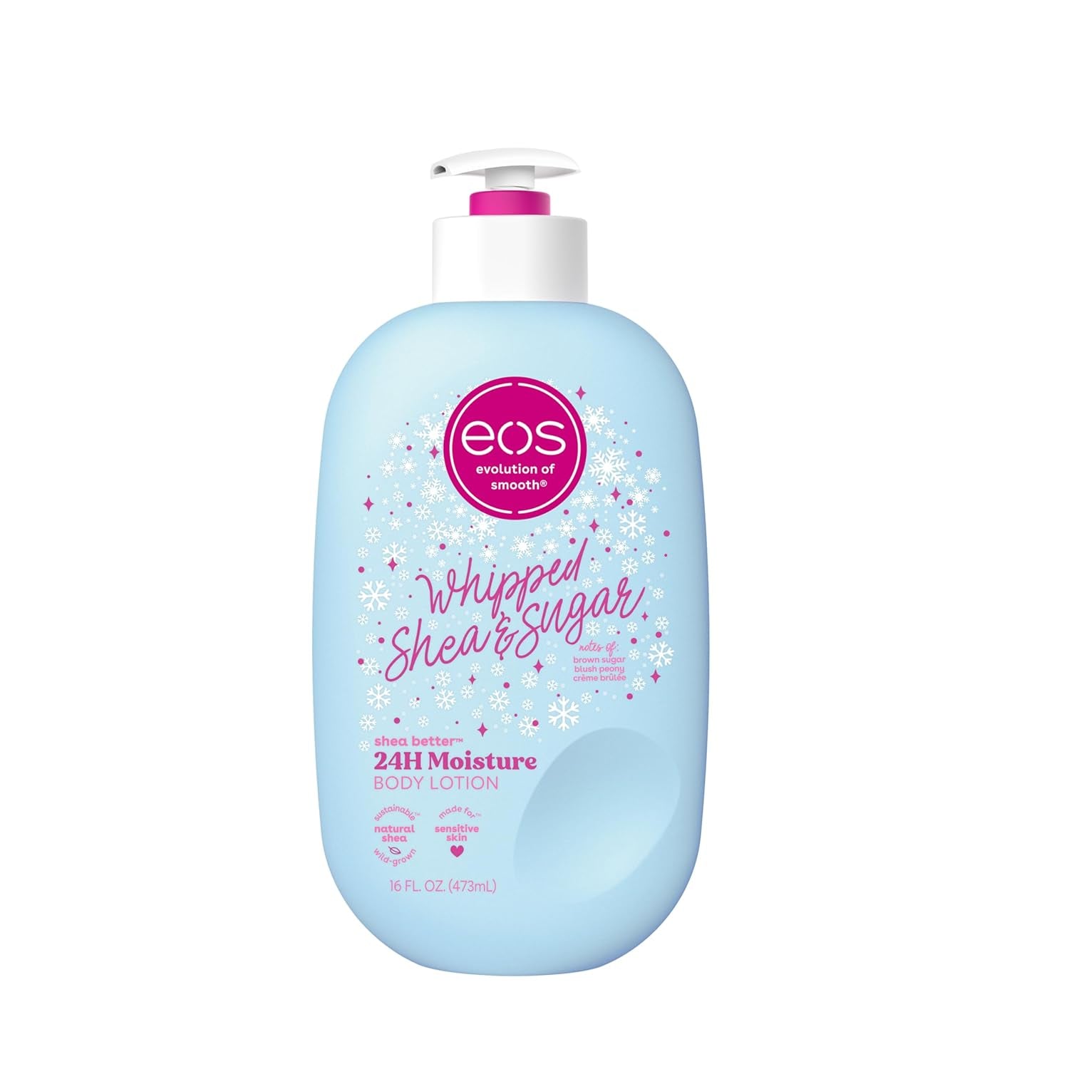 Eos Shea Better Body Lotion- Vanilla Cashmere, 24-Hour Moisture Skin Care, Lightweight & Non-Greasy, Made with Natural Shea, Vegan, 16 Fl Oz