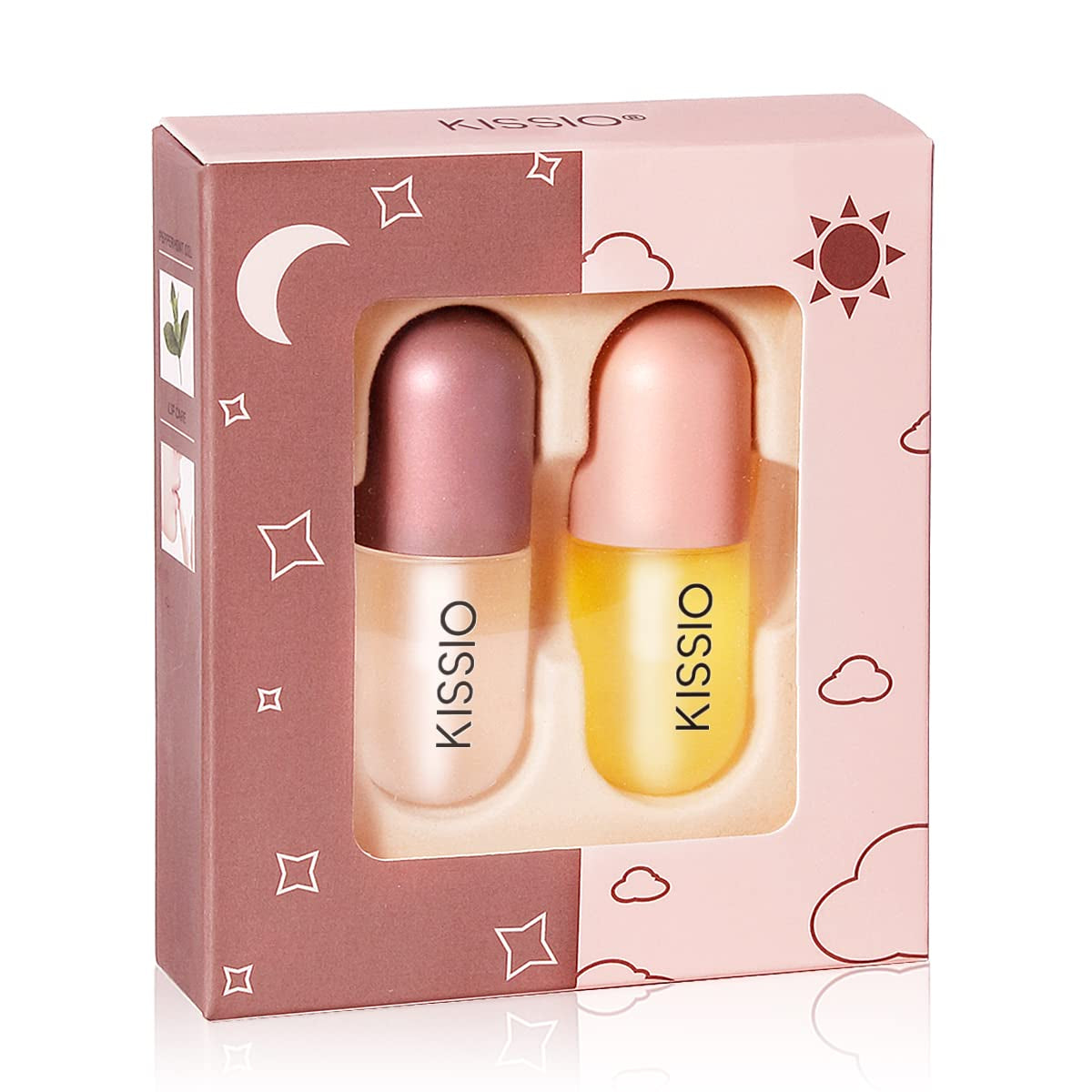 KISSIO Lip Plumper,Natural Lip Plumper for Day Use,Lip Plumping Gloss Make Lips Fuller and Moisturizing 5.5Ml,Lip Mask,Hydrating & Reduce Fine Lines,Beautiful Fuller