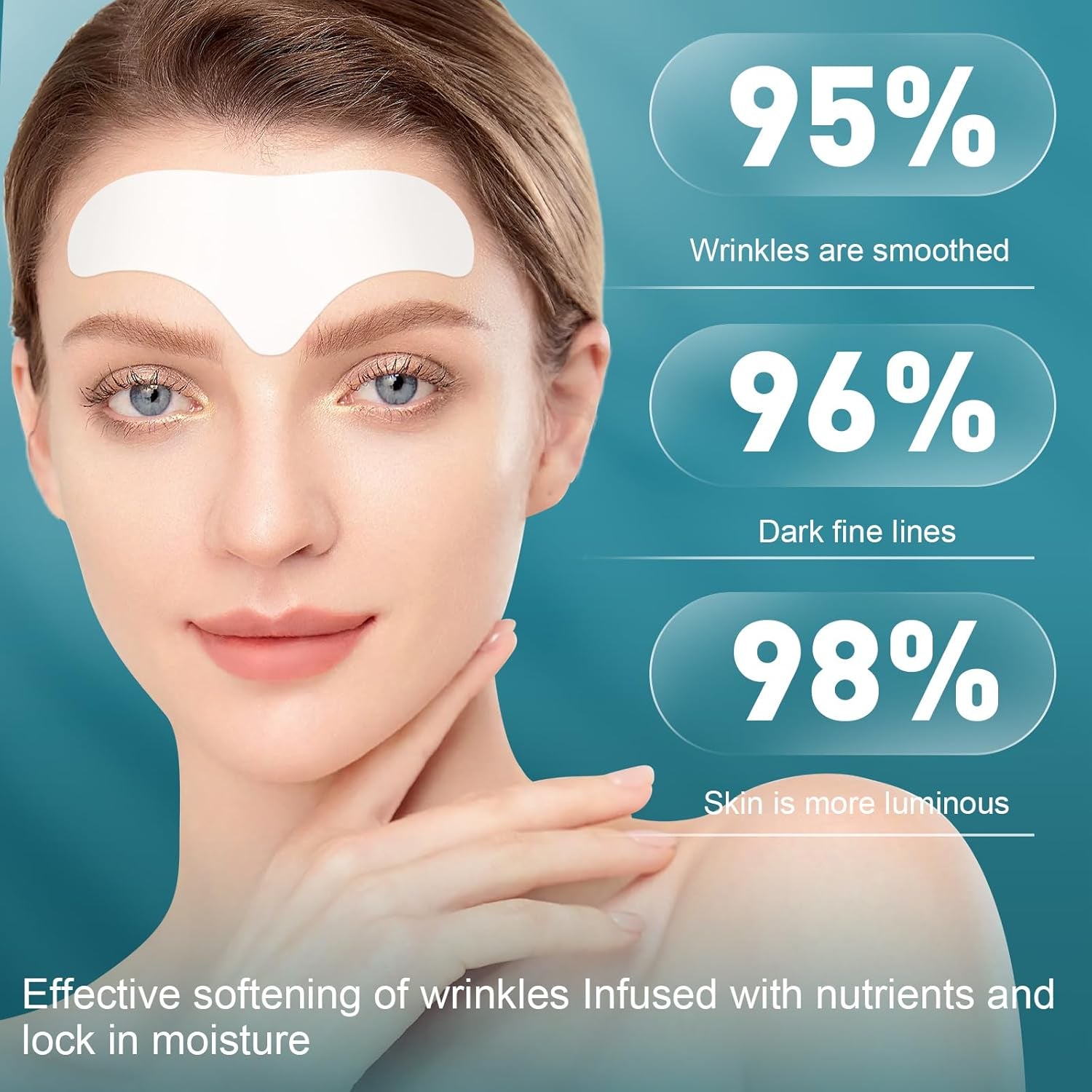 36 Pcs Forehead Wrinkle Patches - anti Wrinkle Facial Patches with Collagen and Vitamin E for Face Overnight to Smoothing Fine Frown Lines & Wrinkles Treatment