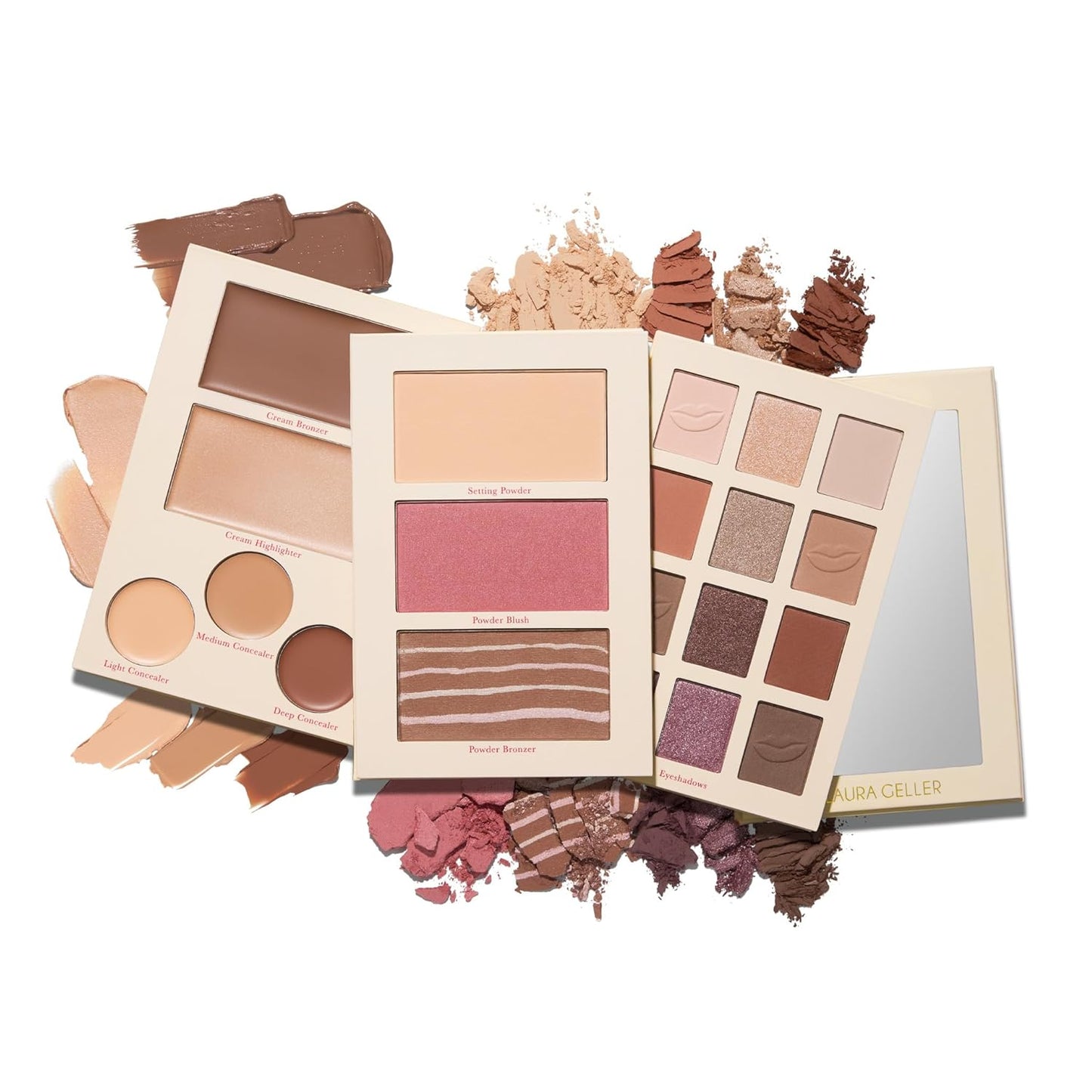 LAURA GELLER NEW YORK the Best of the Best Baked Palette - Full Size - Includes Bronzer, Blush, 2 Highlighters and 3 Eyeshadows - Travel-Friendly