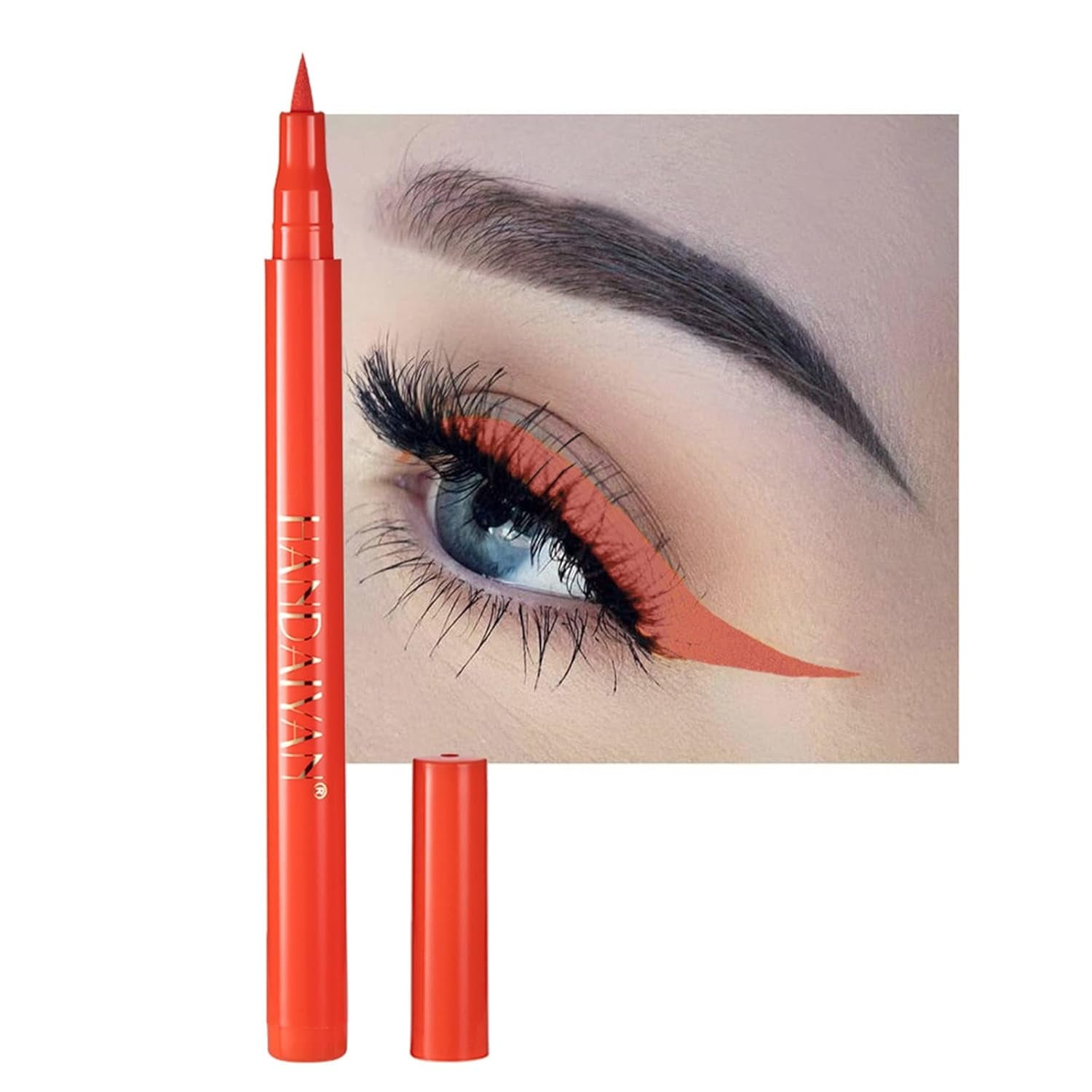 Liquid Vegan Eyeliner, Colorful Neon Eyeliner Pencil, Long-Lasting, Waterproof, Smudge Proof, Sharp Tip, Quick Dry, Easy Cleansing Makeup Gift for Women (Sky Blue#5)