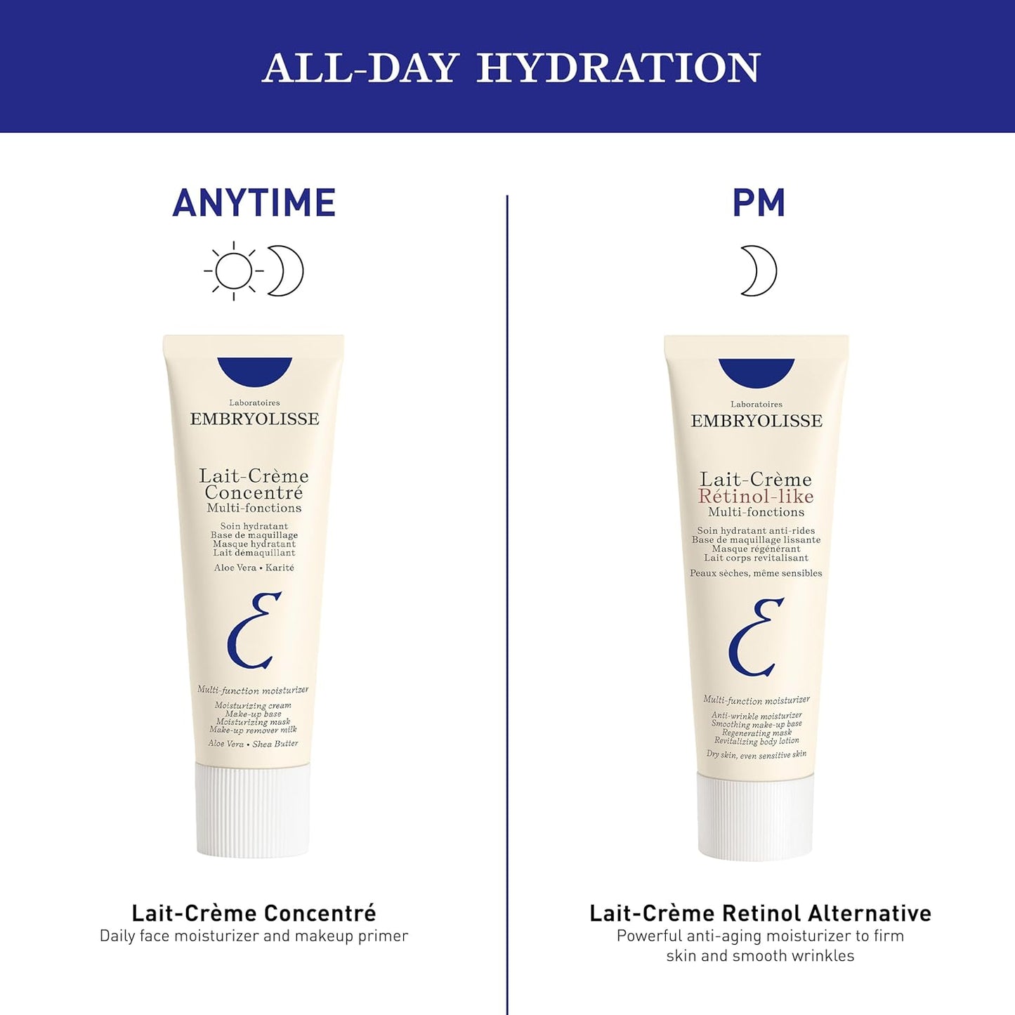 Embryolisse Lait-Crème Concentré, Face Cream & Makeup Primer - Cream for Daily Skincare - Face Moisturizers for All Skin Types (New Packaging)