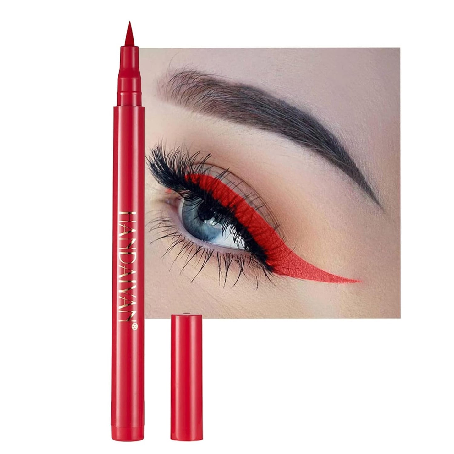 Liquid Vegan Eyeliner, Colorful Neon Eyeliner Pencil, Long-Lasting, Waterproof, Smudge Proof, Sharp Tip, Quick Dry, Easy Cleansing Makeup Gift for Women (Sky Blue#5)