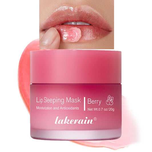 Sleeping Lip Mask, Nourish & Hydrate Lip Mask with Vitamin E, Lip Balm Lip Skin Care, Hydrating & Moisturizing Reduce Lip Lines, Night Sleep Anti-Chapped Lip Cream (02# Berry)