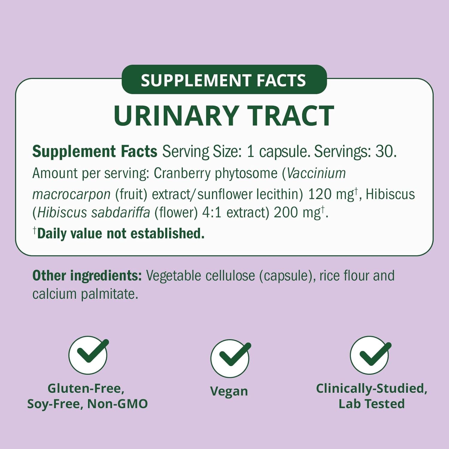 Urinary Tract Cleanse & Protect – 30 Ct, Rapid Relief, Cleanse Biofilm. UTI Prevention Supplement for Women, Support Urinary Tract Health. Combines Cranberry Proanthocyanidins with Hibiscus.