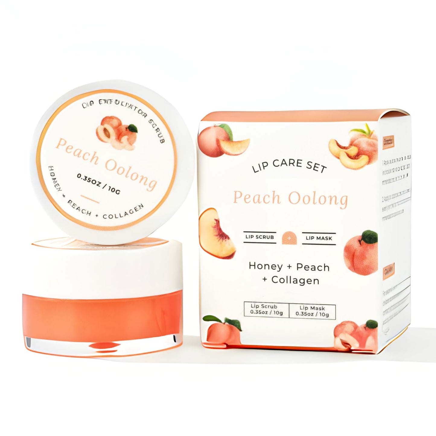 Benatu Lip Sleeping Mask & Sugar Exfoliator Scrub Set, Hydrating Overnight Plumper & Moisturizer Care Gift for Women with Silicone Applicators for Cracked & Dry Lips (Strawberry)