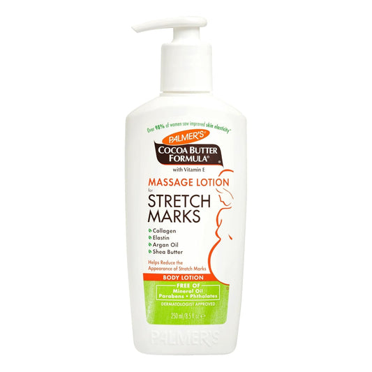 Palmer'S Cocoa Butter Formula Massage Lotion for Stretch Marks, Pregnancy Skin Care, Belly Cream with Collagen, Elastin, Argan Oil and Shea Butter, 8.5 Ounces
