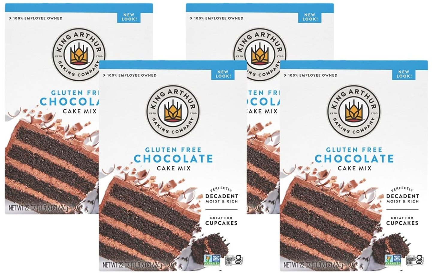 King Arthur Gluten Free Chocolate Cake Mix: Rich, Moist, and Delicious Dessert for Birthdays and Special Occasions - Non-Gmo, Kosher, Non-Dairy Baking Mix (22 Oz)