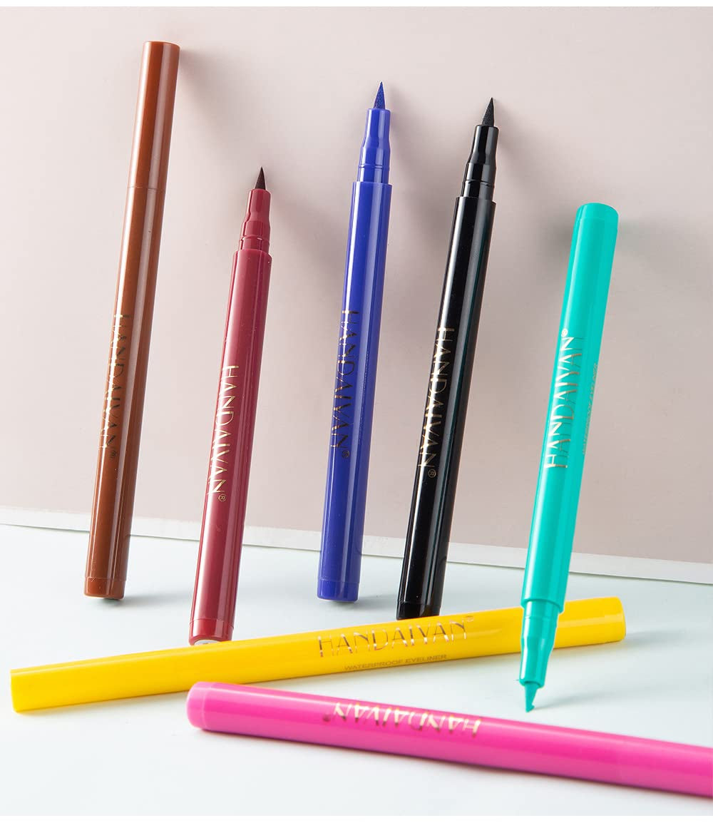 Liquid Vegan Eyeliner, Colorful Neon Eyeliner Pencil, Long-Lasting, Waterproof, Smudge Proof, Sharp Tip, Quick Dry, Easy Cleansing Makeup Gift for Women (Sky Blue#5)