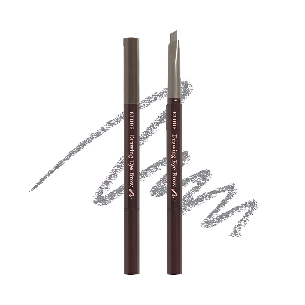 ETUDE Drawing Eye Brow #2 Grey Brown | Long Lasting Eyebrow Pencil for Soft Textured Natural Daily Look Eyebrow Makeup