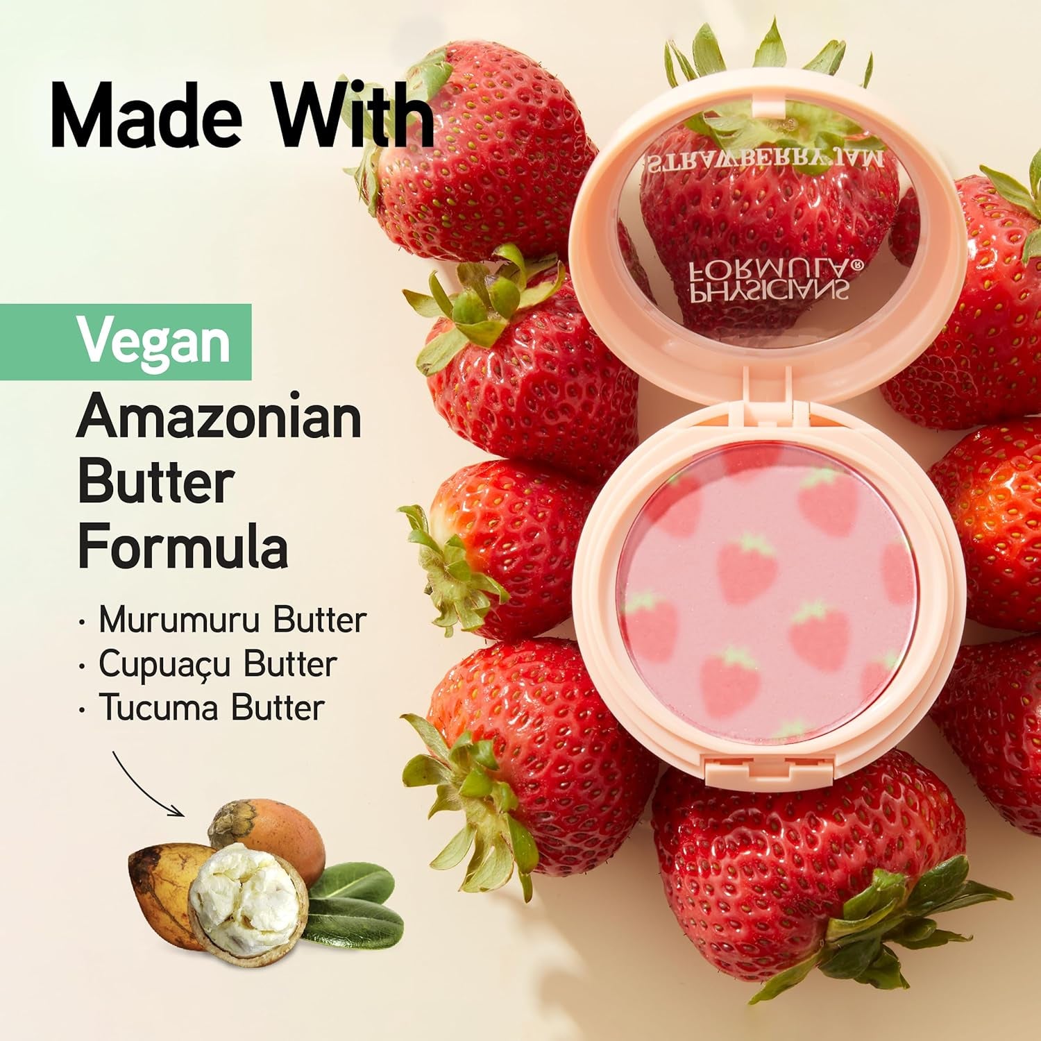 Physicians Formula Murumuru Strawberry Jam Blush Strawberry, Shimmery Finish