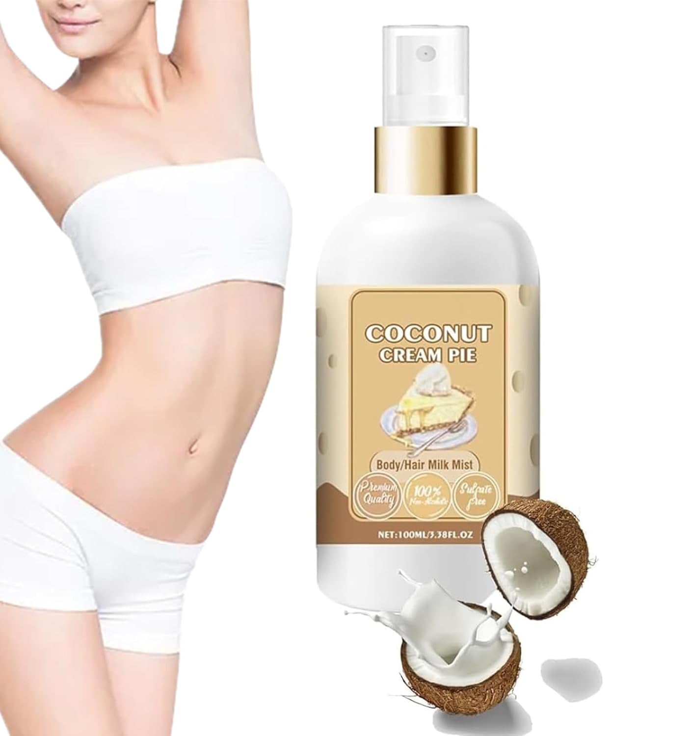 Vanilla Cream Puff Body Milk Mist, Sweet Scents Body Milk Mist, Vanilla Body Mist, Vanilla Cream Puff Body/Hair and Milk Mist, Body Milk Mist Vanilla Creampuff, Vanilla Body Milk (100G, Vanilla)
