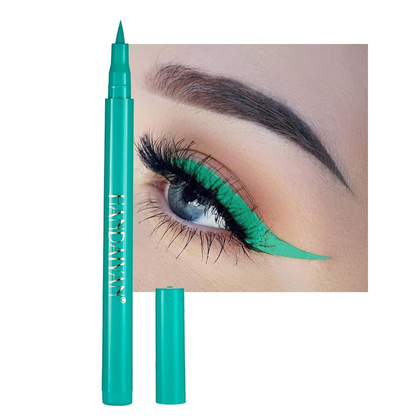 Liquid Vegan Eyeliner, Colorful Neon Eyeliner Pencil, Long-Lasting, Waterproof, Smudge Proof, Sharp Tip, Quick Dry, Easy Cleansing Makeup Gift for Women (Sky Blue#5)