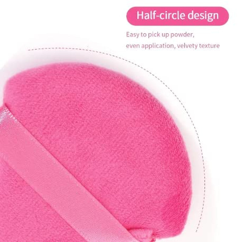 12 Pieces Triangle Powder Puff Set for Face, Soft Makeup Sponge for Loose Powder and Body Powder Cosmetic Foundation, Setting Powder Puff for Women