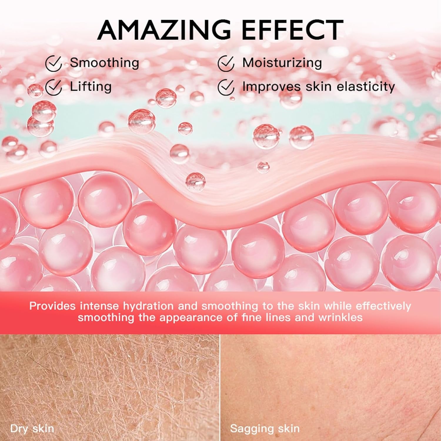 Smoothing Body Serum for Wrinkles - Gloosy Body Serum for Women Silky Smooth Skin, Anti-Aging & Firming - Skin Tightening Serum Visible Results, Body Smoothing Serum Infused with Collagen, Vitamin E