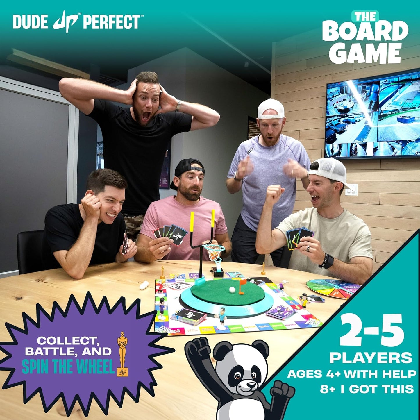 Dude Perfect the Board Game, for Kids Who Love Sports and Competitive Challenges, Perfect for Family and Friend Game Night, 2-5 Players, Ages 4+