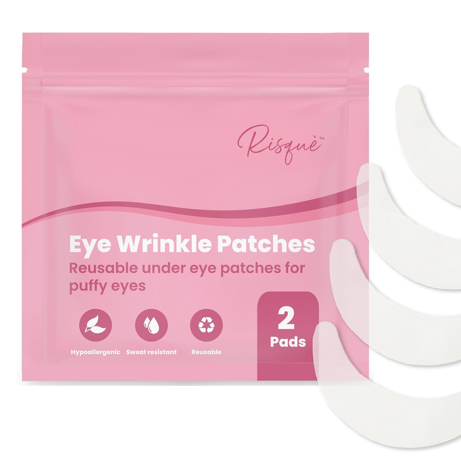 Forehead Wrinkle Patches - Reusable Silicone Patches for Smoothing Forehead Wrinkles & Fine Lines, Hypoallergenic, Overnight Results