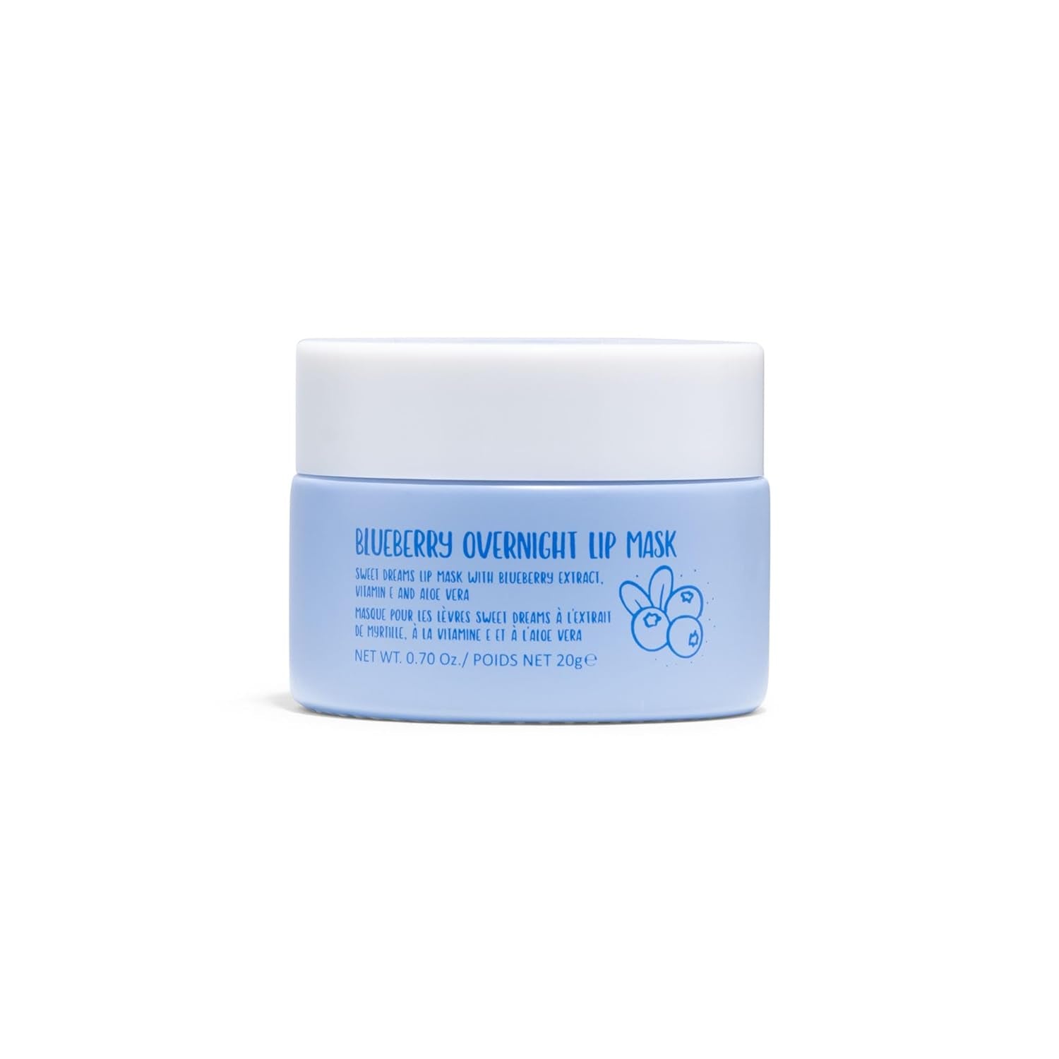 W7 Sweet Dreams Overnight Strawberry Lip Mask - Vitamin E, Aloe Vera and Grape Seed Oil - for Hydrated, Full Looking & Irresistible Lips - 0.42 Fl Oz
