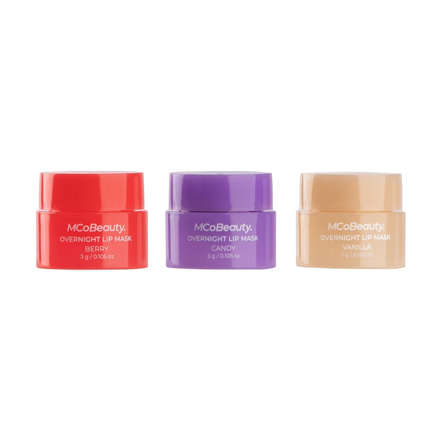 Mcobeauty Overnight Lip Mask - Deluxe Trio, Hydrating Lip Balm, Vegan, Cruelty Free Cosmetics