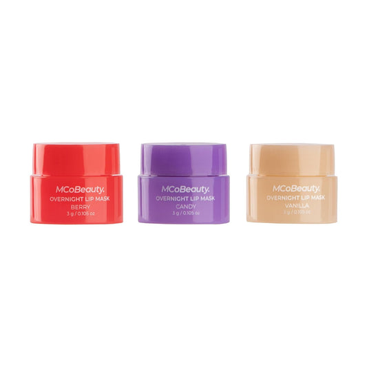 Mcobeauty Overnight Lip Mask - Deluxe Trio, Hydrating Lip Balm, Vegan, Cruelty Free Cosmetics