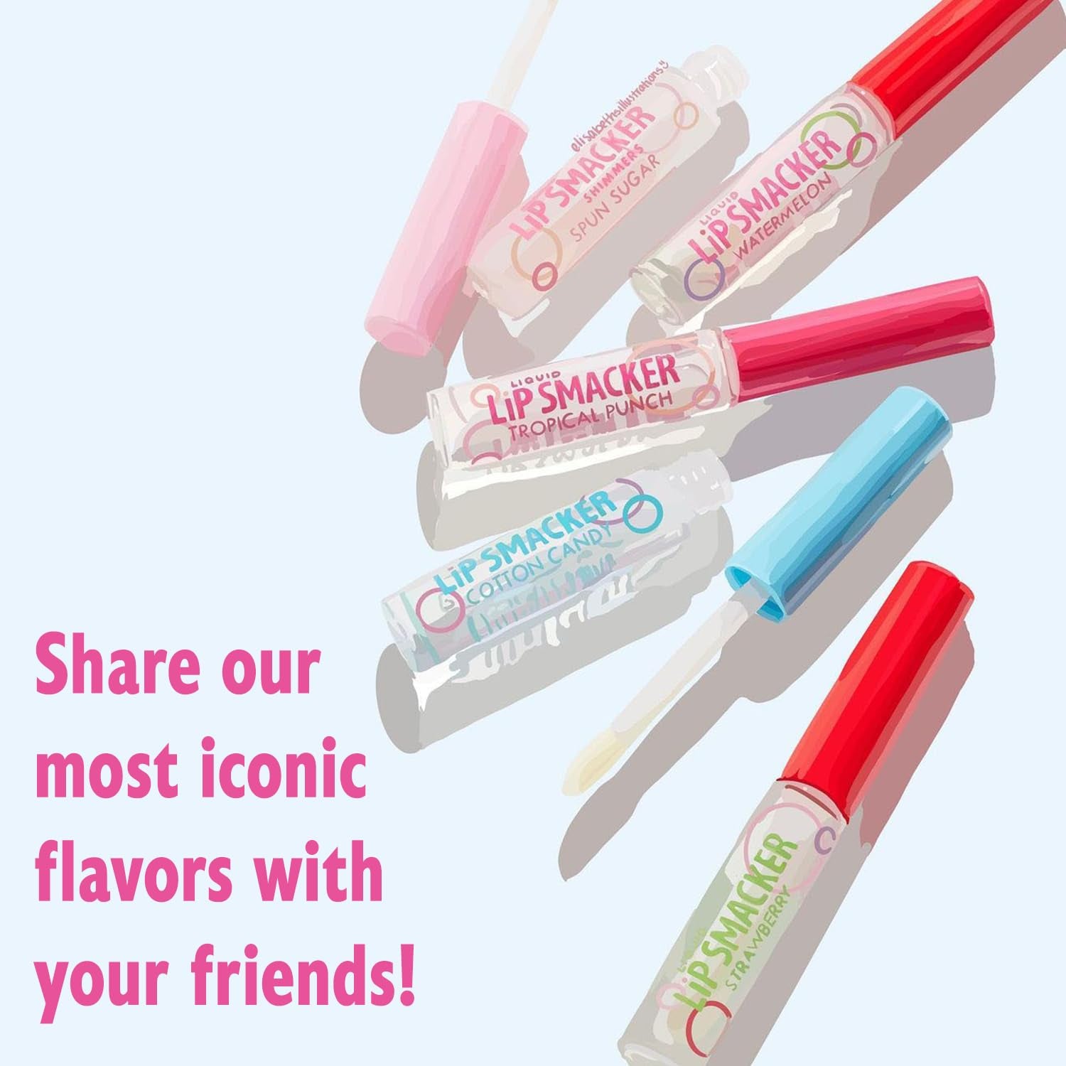 Lip Smacker Liquid Lip Gloss Friendship Pack, 5 Count