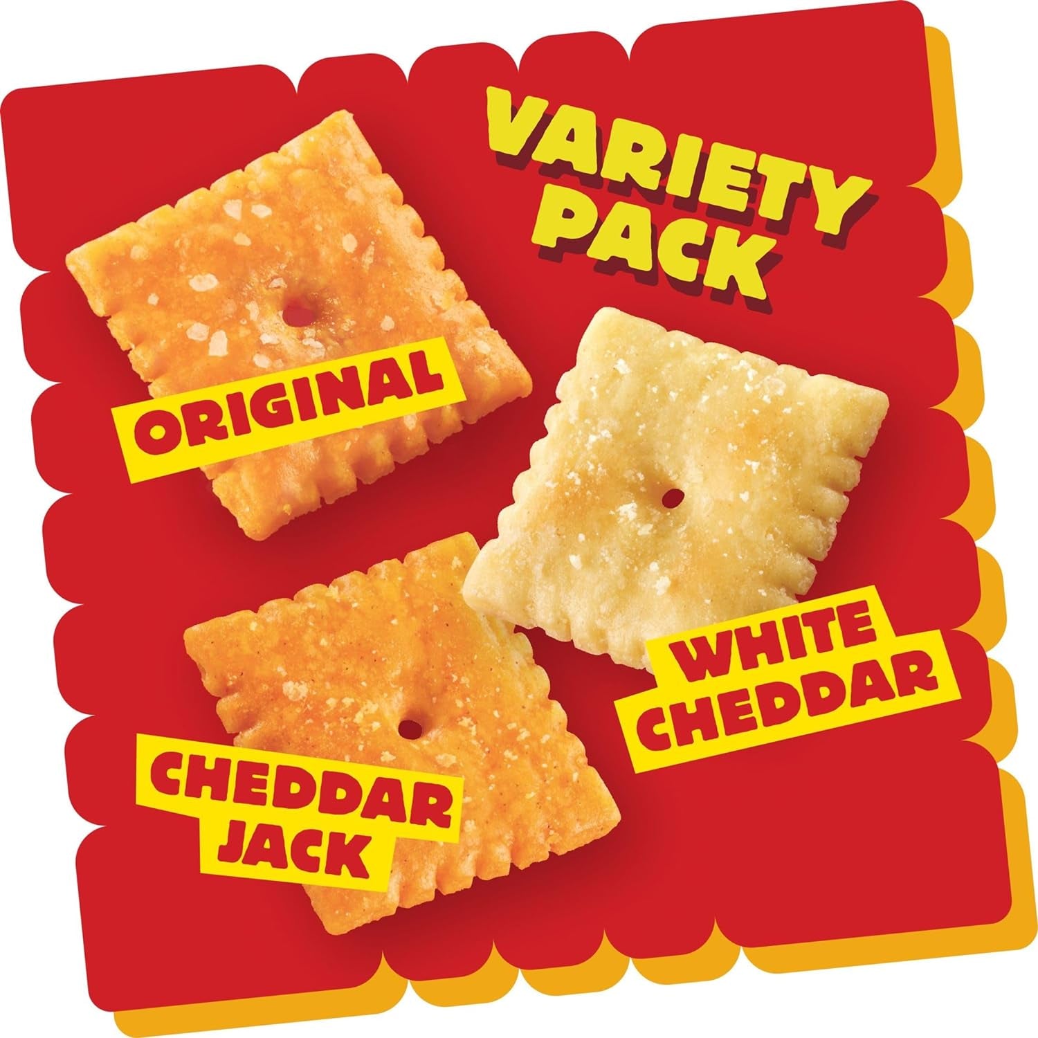 Cheez-It Cheese Crackers, Baked Snack Crackers, Lunch Snacks, Variety Pack, 12.1Oz Box (12 Packs)