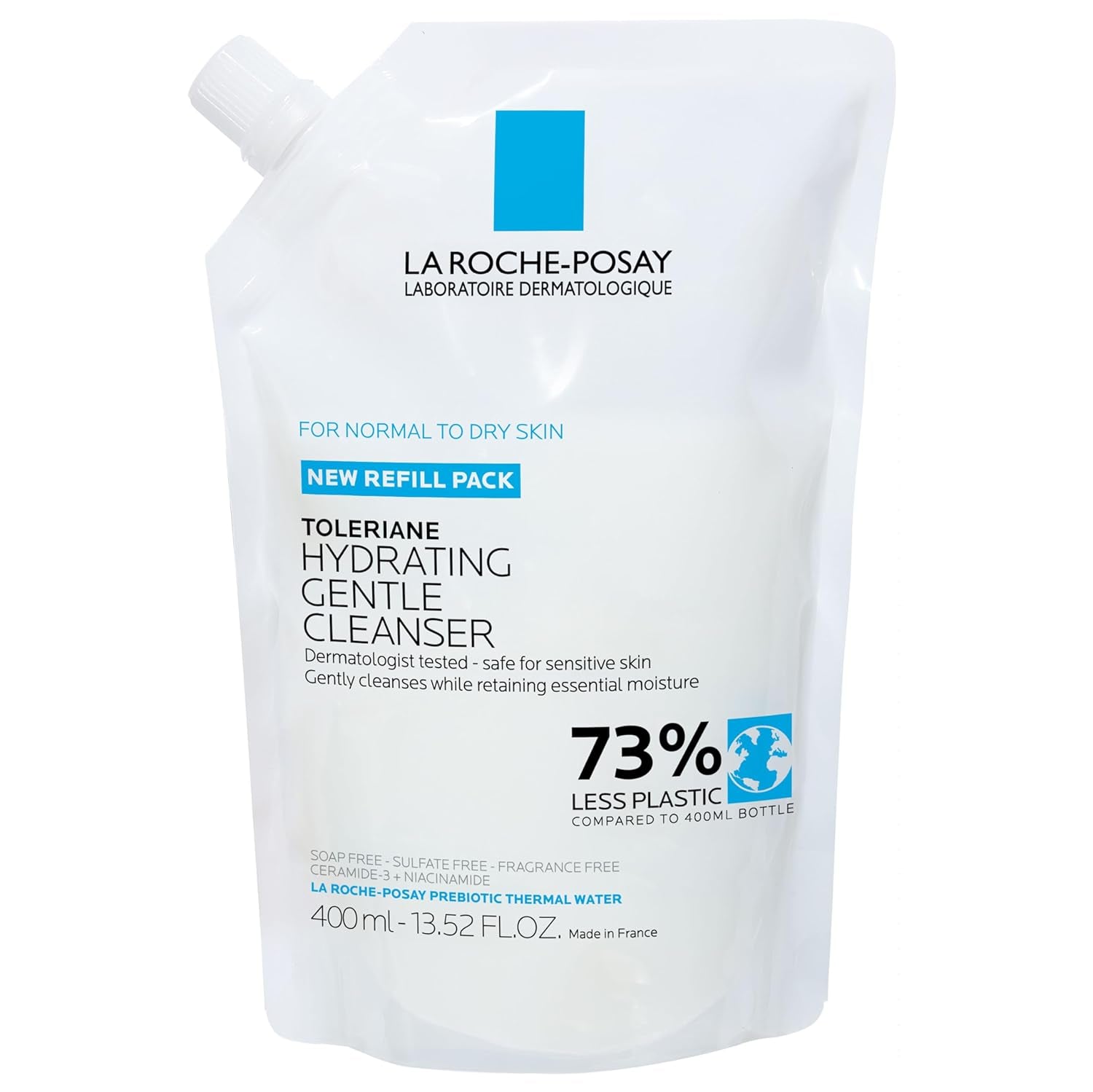 La Roche-Posay Toleriane Hydrating Gentle Face Cleanser | Hydrating Facial Cleanser with Niacinamide + Ceramides | Daily Face Wash for Dry Skin to Normal Skin | Sensitive Skin Tested | Fragrance Free