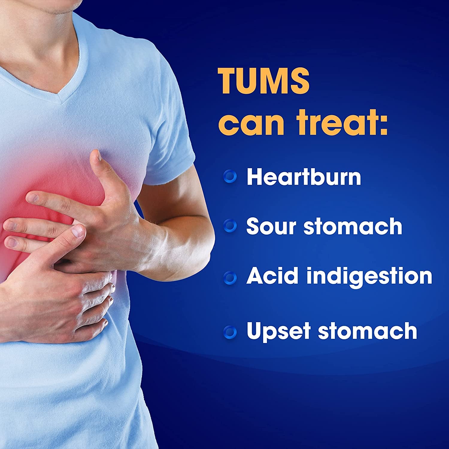TUMS Ultra Strength Chewable Antacid Tablets for Heartburn Relief and Acid Indigestion Relief, Assorted Berries - 160 Count