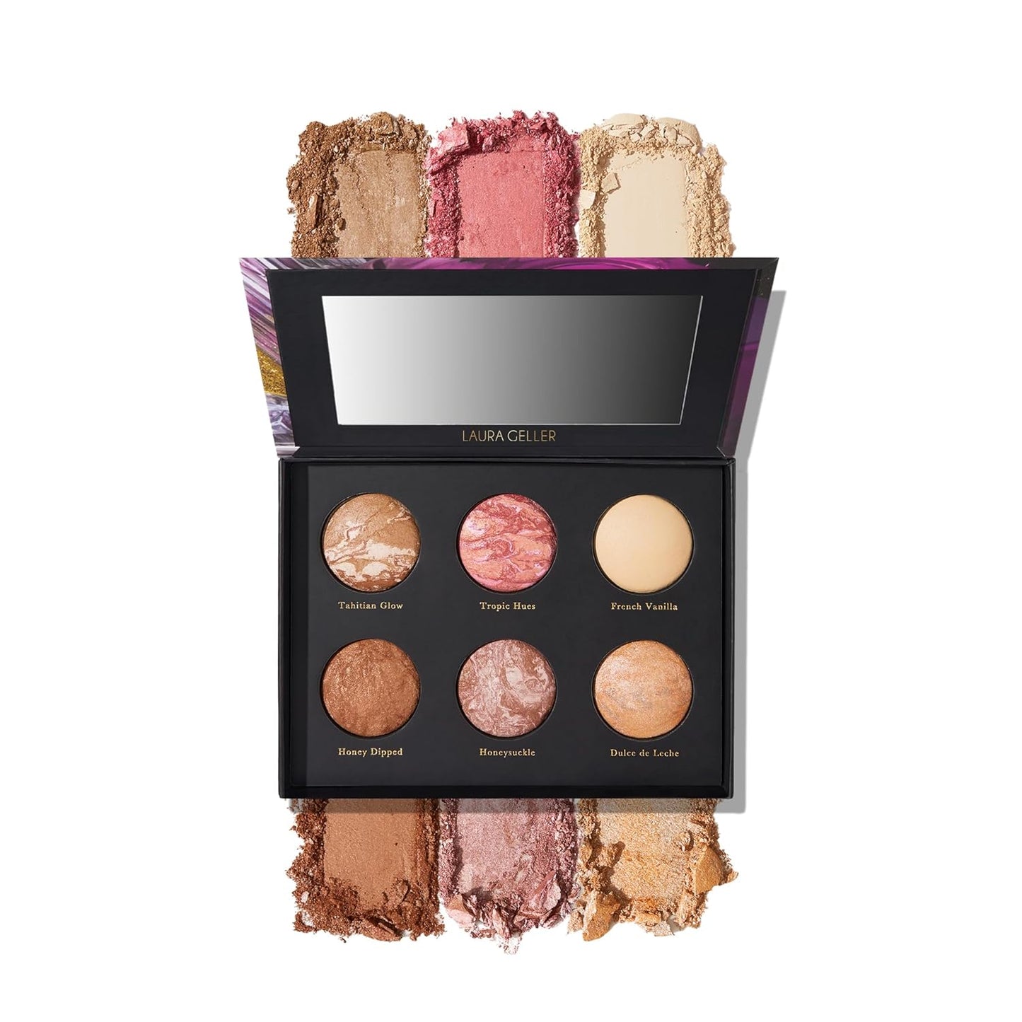 LAURA GELLER NEW YORK the Best of the Best Baked Palette - Full Size - Includes Bronzer, Blush, 2 Highlighters and 3 Eyeshadows - Travel-Friendly