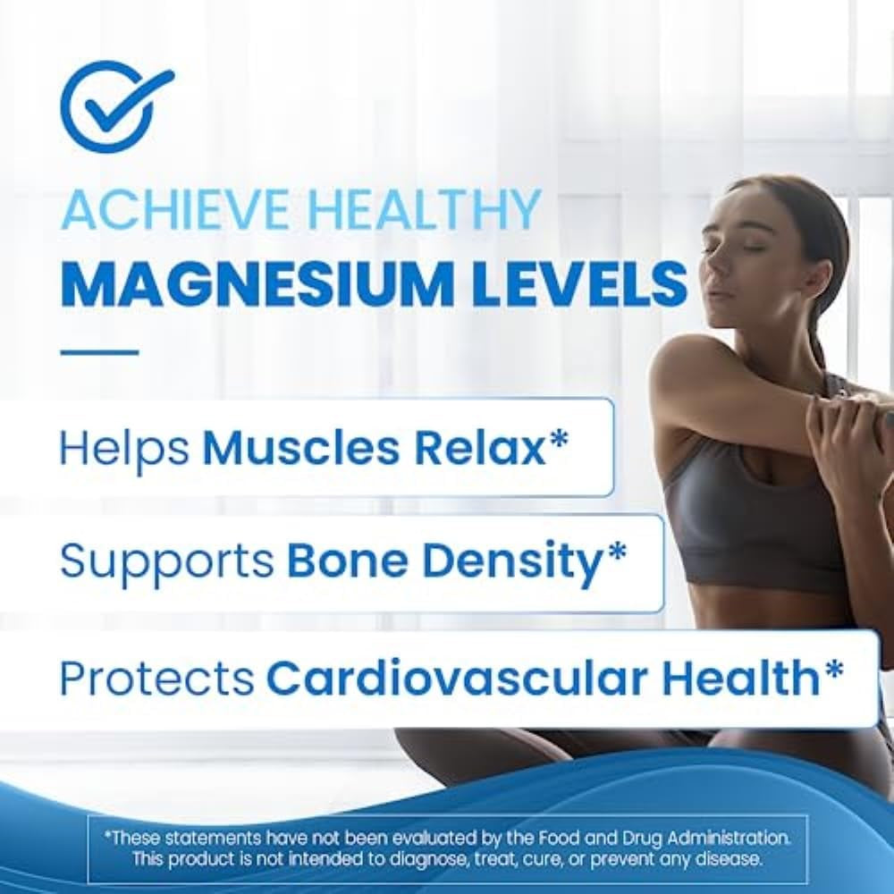 Doctor'S Best High Absorption Magnesium Glycinate Lysinate, 100% Chelated, Non-Gmo, Vegan, Gluten & Soy Free, 200 Mg, 240 Count