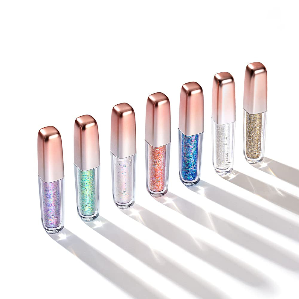 Beauty Liquid Glitter Eyeshadow, Metallic Glitter Shimmer Eye Looks Waterproof Long Lasting Quick-Drying Sparkling Eye Shadow Makeup (2G) L05