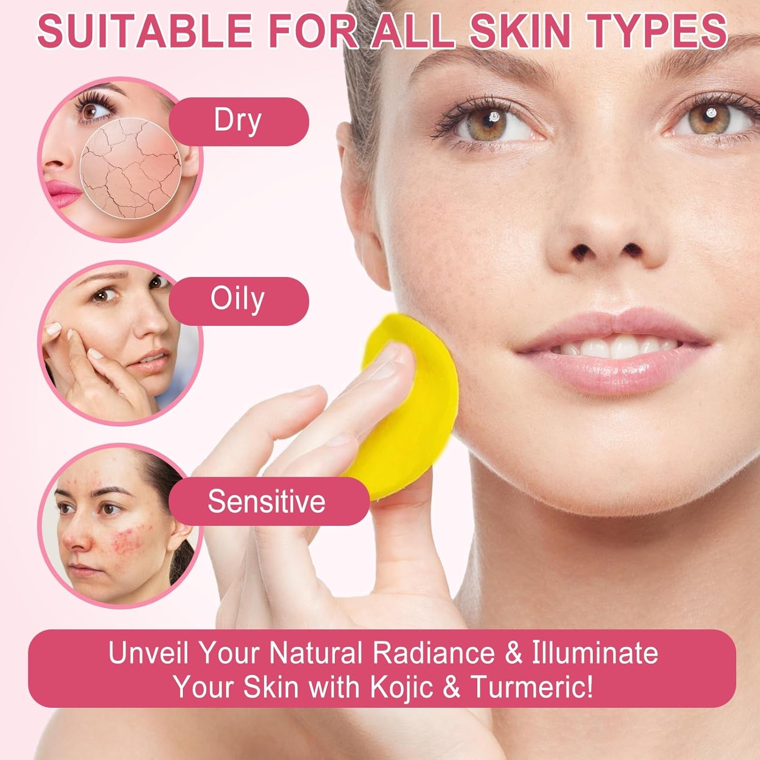Turmeric Cleansing Pads for Dark Spots,Turmeric Cleansing Pads for Face,Turmeric Face Scrub Pads,Turmeric Pads for Face Cleansing and Exfoliation (40 PCS)